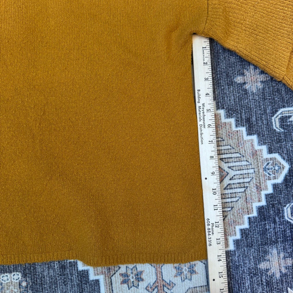 Madewell Golden Wool Boat Neck Tier-Sleeve Pullover Sweater Women’s Size Medium - Picture 10 of 11